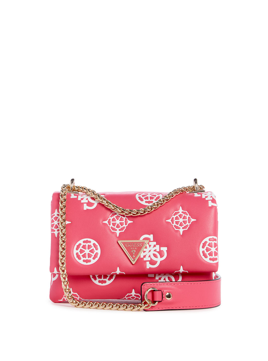 GUESS Pink Logo Deesa Mini Crossbody Bag front view
