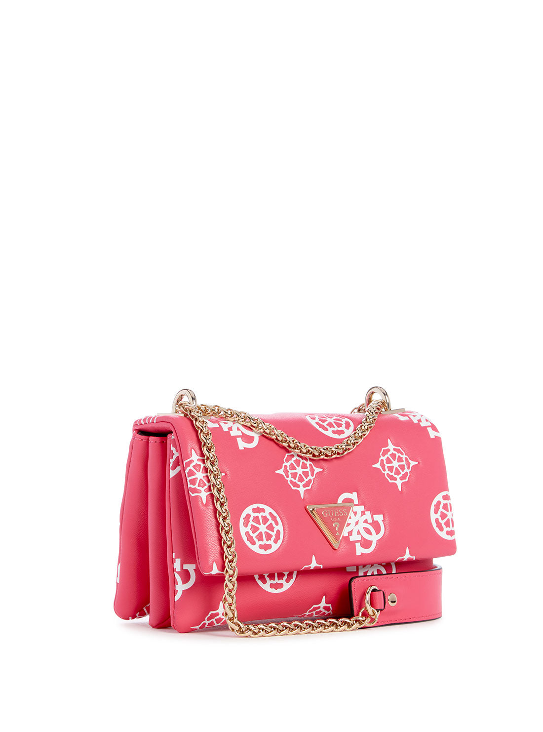 GUESS Pink Logo Deesa Mini Crossbody Bag side view