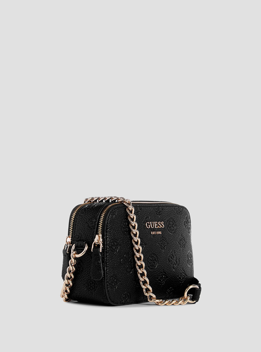 Black Logo Vikky Camera Crossbody Bag