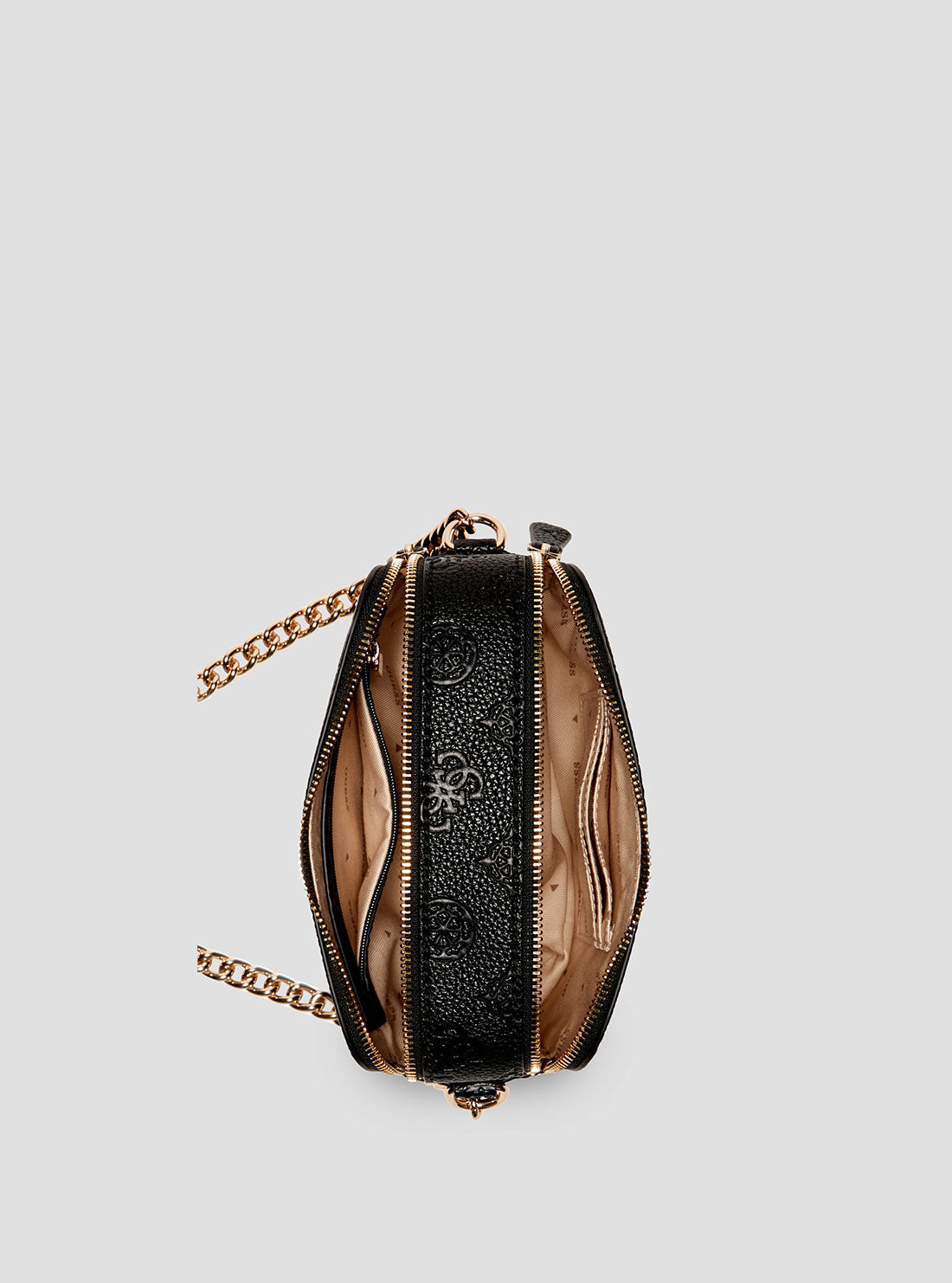 Black Logo Vikky Camera Crossbody Bag