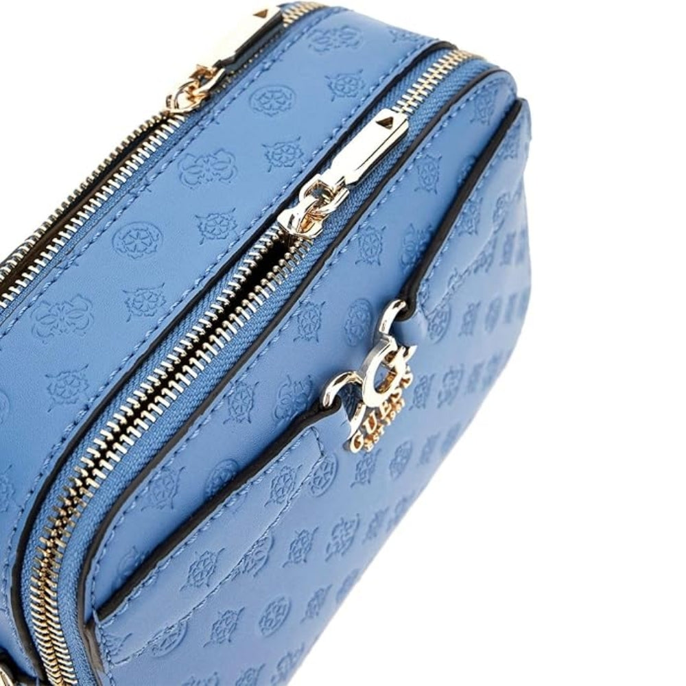 Blue Arlena Logo Camera Crossbody Bag