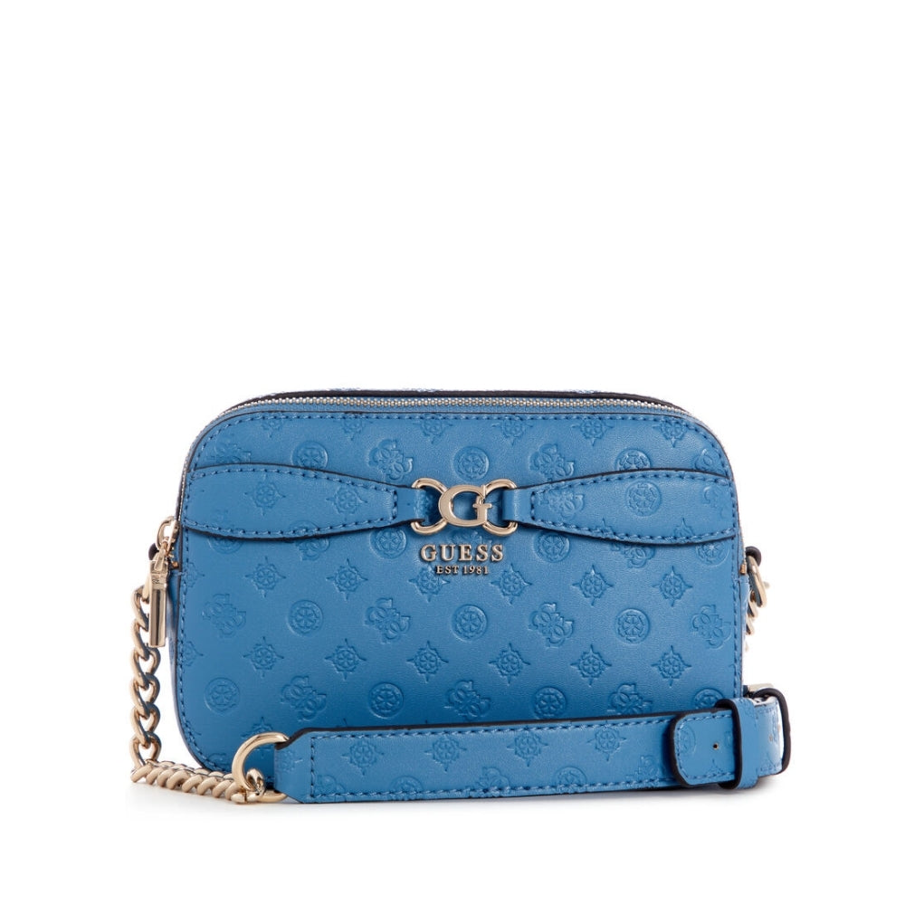 Blue Arlena Logo Camera Crossbody Bag