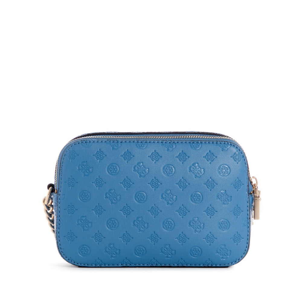 Blue Arlena Logo Camera Crossbody Bag