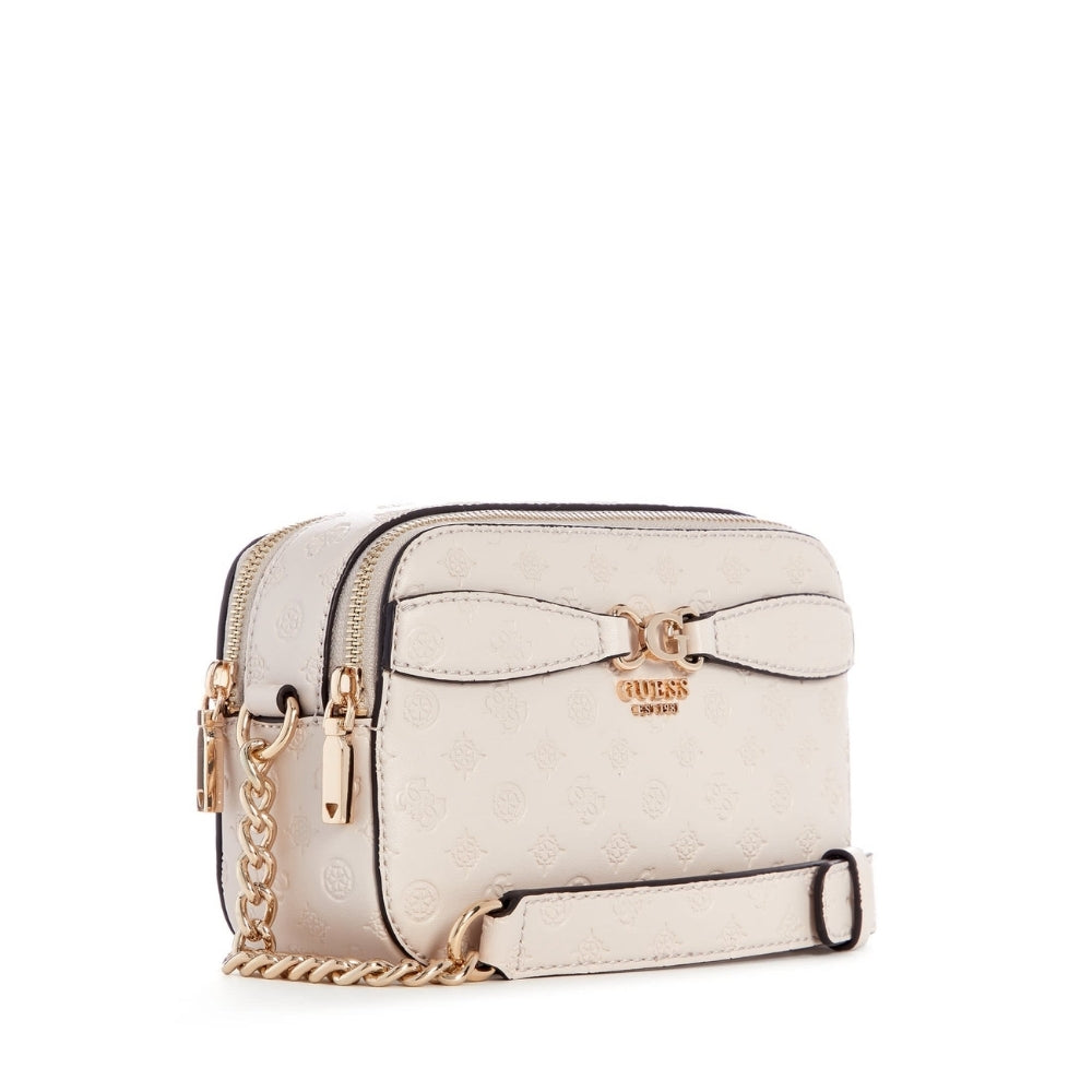 Taupe Arlena Logo Camera Crossbody