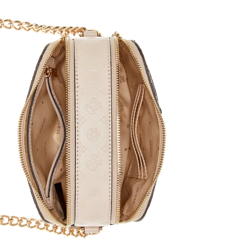 Taupe Arlena Logo Camera Crossbody