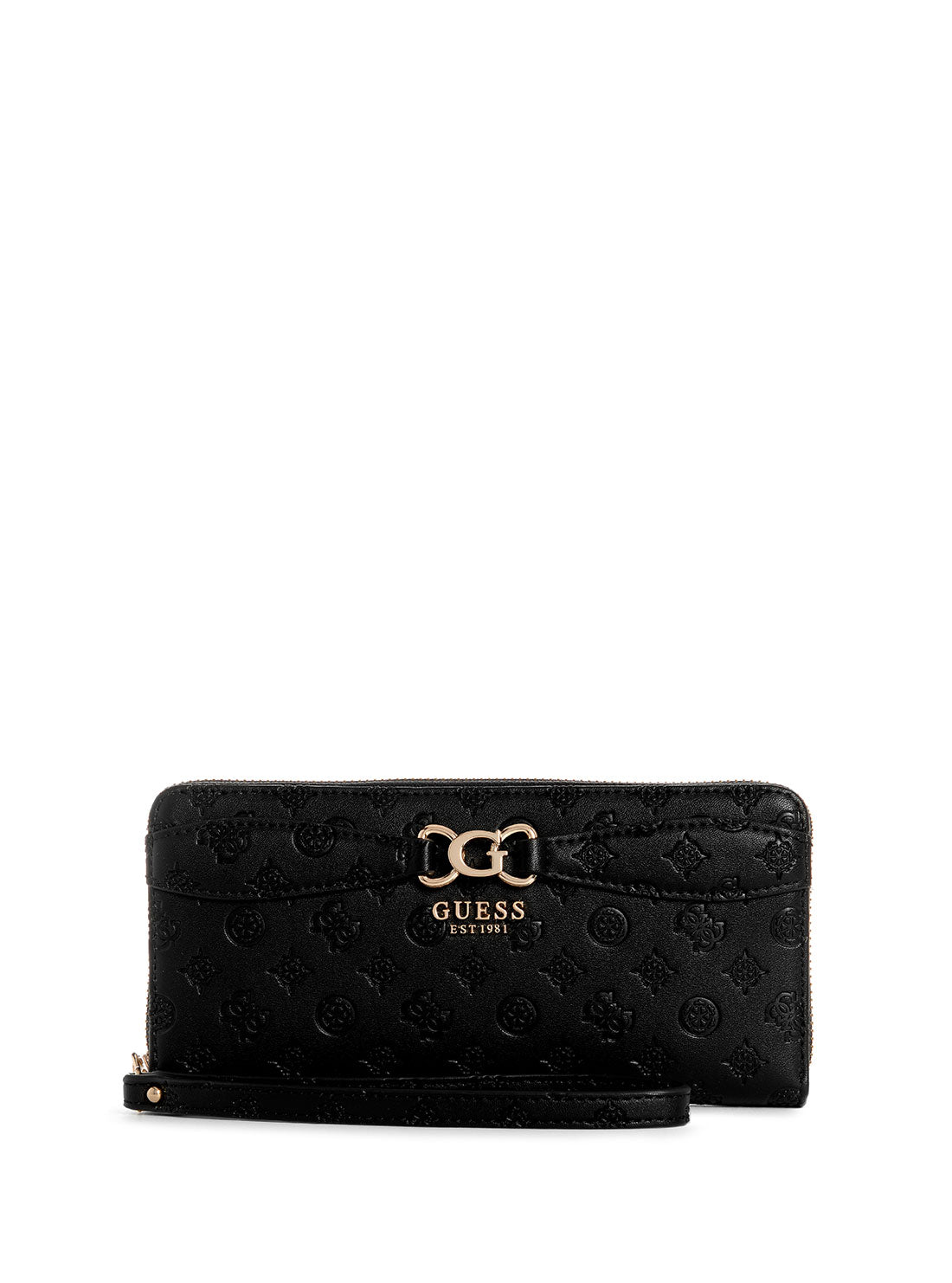 GUESS Black Logo Arlena Large Wallet front view