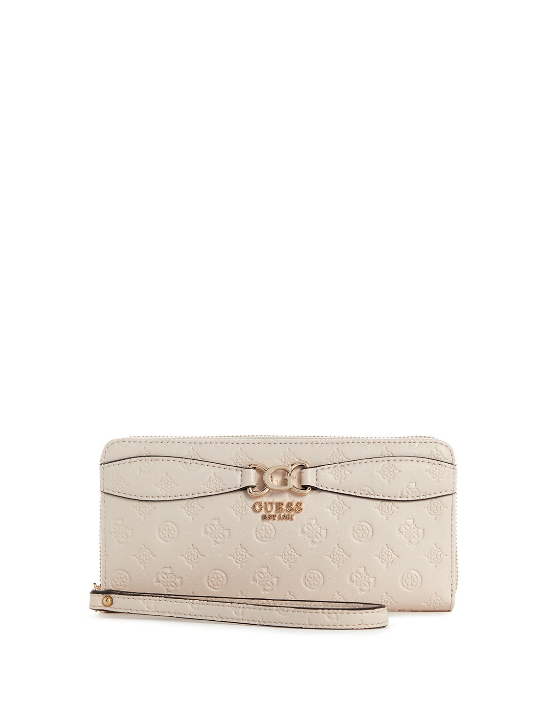 GUESS Taupe Logo Arlena Large Wallet front view