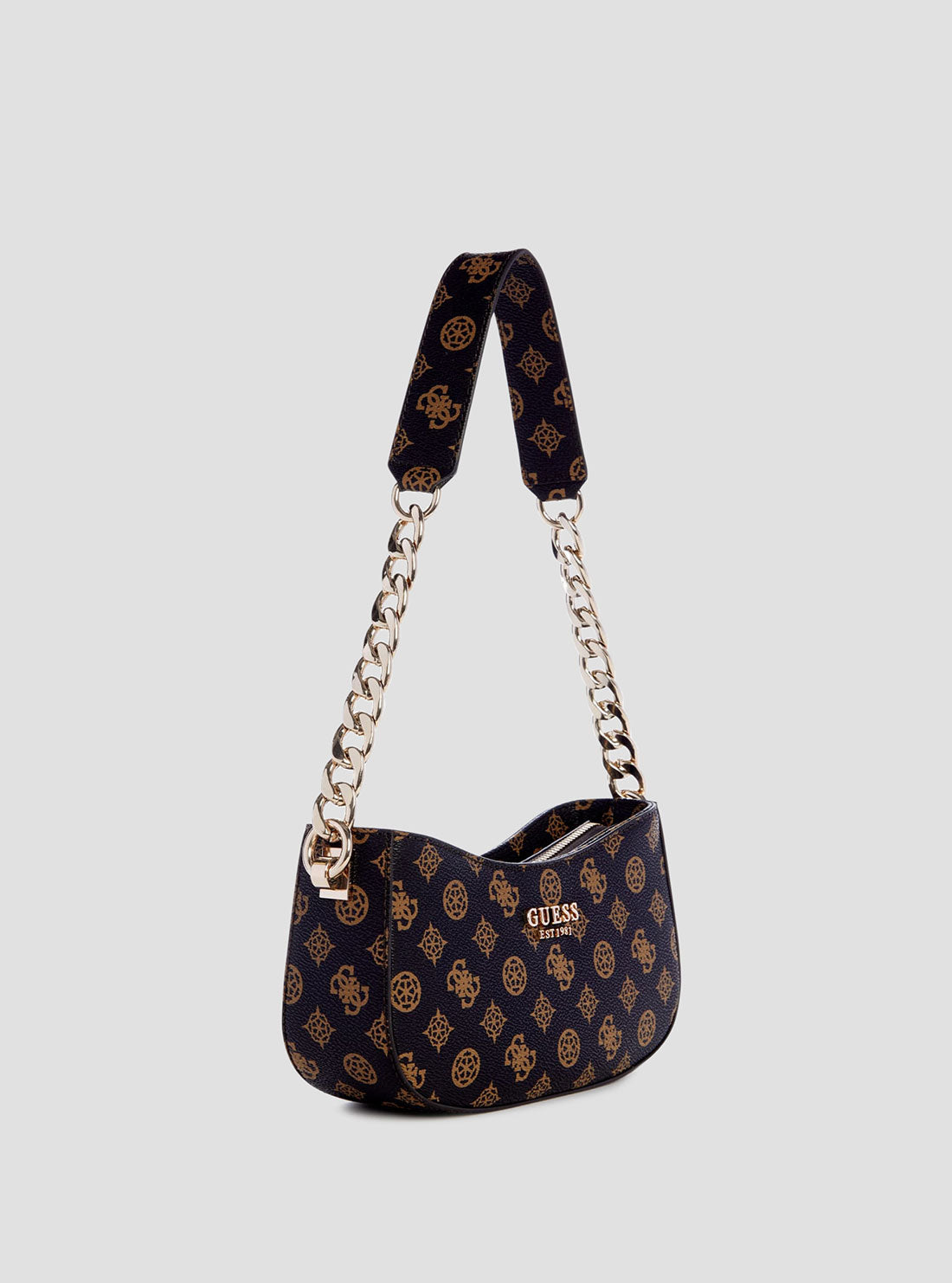 Brown Logo Evelune Shoulder Bag