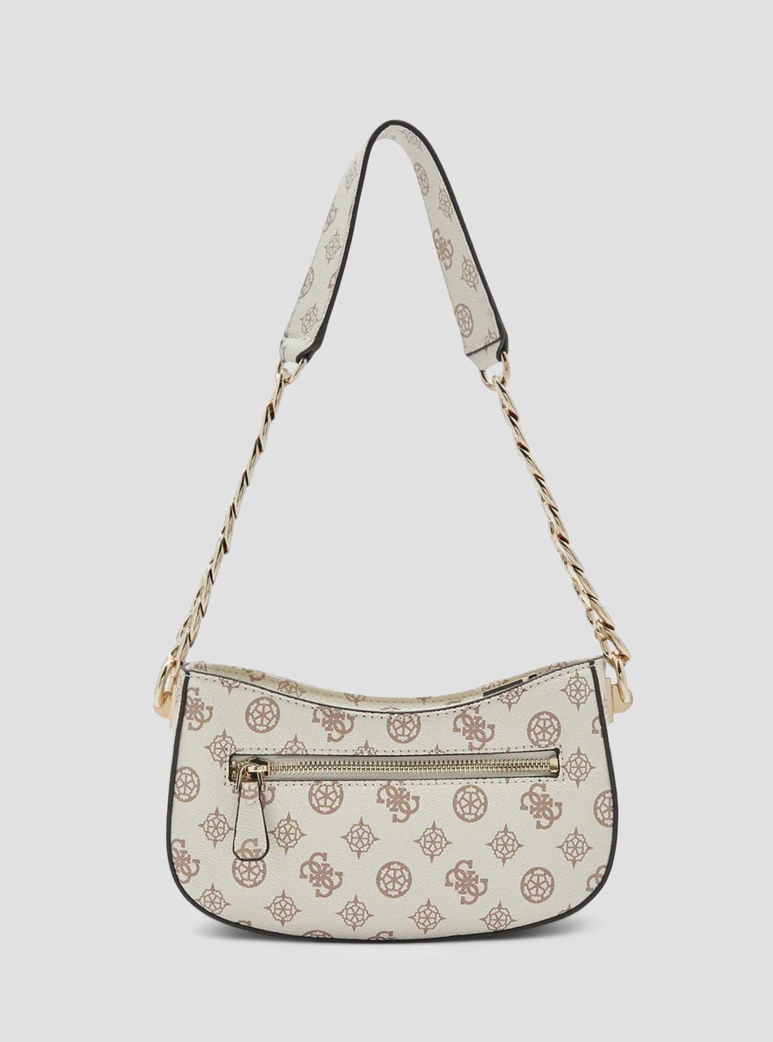 GUESS Women's White Evelune Top Zip Shoulder Bag PG935318 Back View