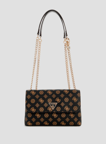 Brown Logo Daryna Crossbody Bag