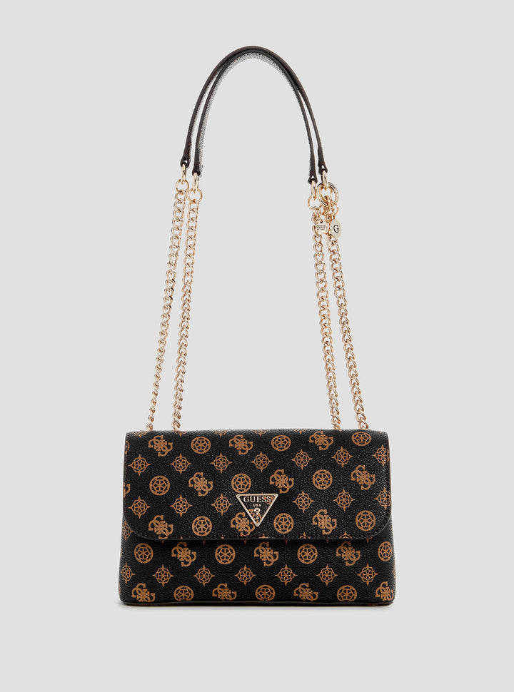 GUESS Womens Brown Logo Daryna Crossbody Bag PG949320 Front View