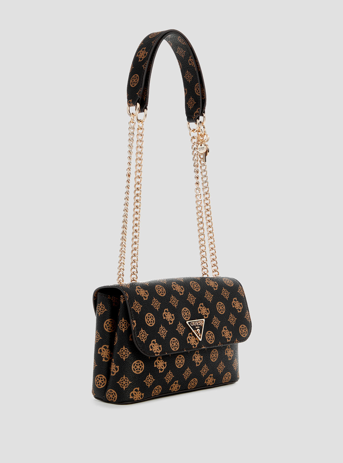 GUESS Womens Brown Logo Daryna Crossbody Bag PG949320 Side View