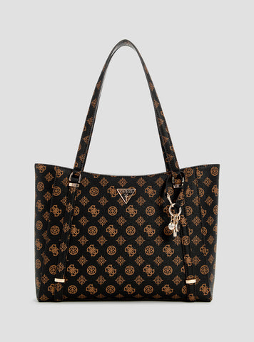 Brown Logo Daryna Elite Tote Bag