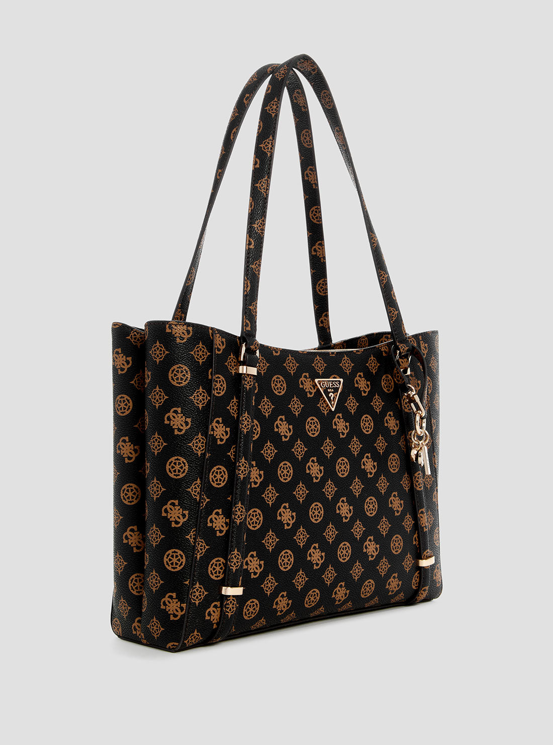 GUESS Womens Brown Logo Daryna Elite Tote Bag PG949323 Side View