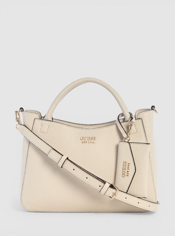 GUESS Womens Eco Bone Brenton Small Girlfriend Satchel Bag PG964805 Front View