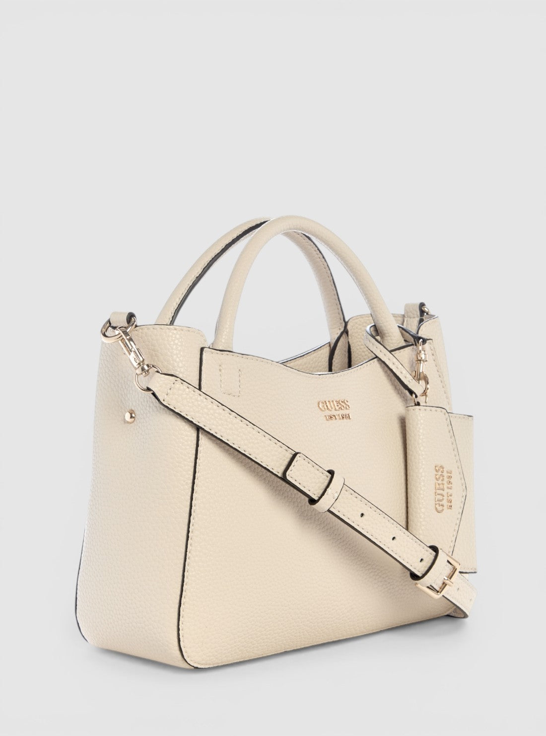 GUESS Womens Eco Bone Brenton Small Girlfriend Satchel Bag PG964805 Side View