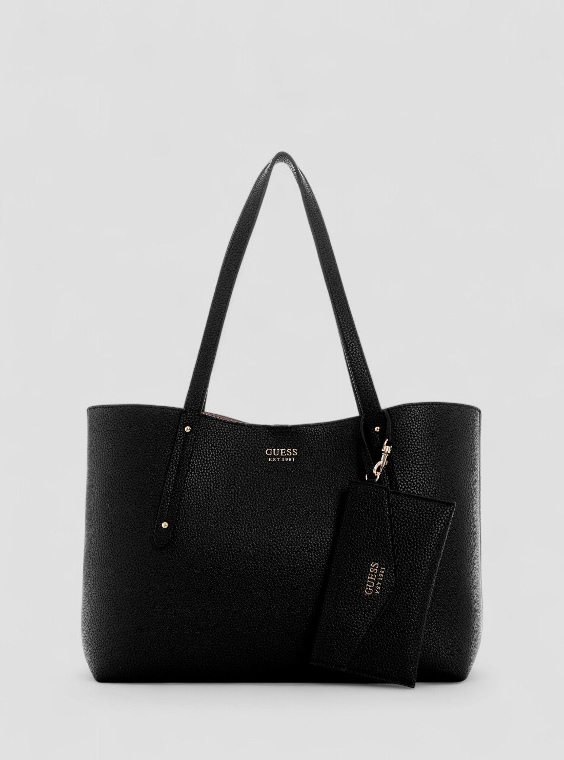 GUESS Womens Black Brenton Tote Bag PG964823 Front View_2