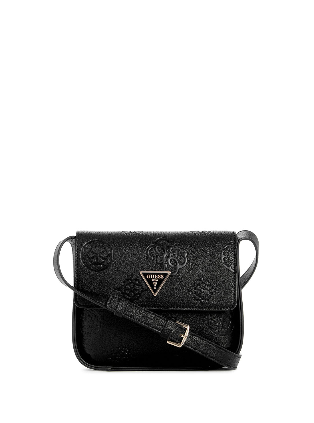 Black Logo Keandra Crossbody Bag