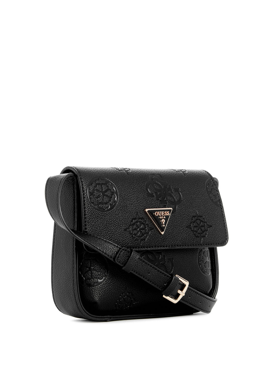 Black Logo Keandra Crossbody Bag