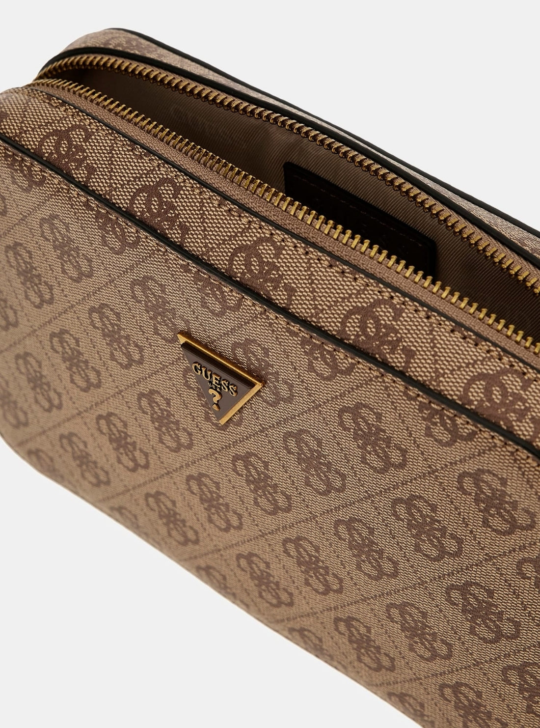 GUESS Mens Brown Logo Milano Mini Camera Bag PMMILOP5245 Detail View