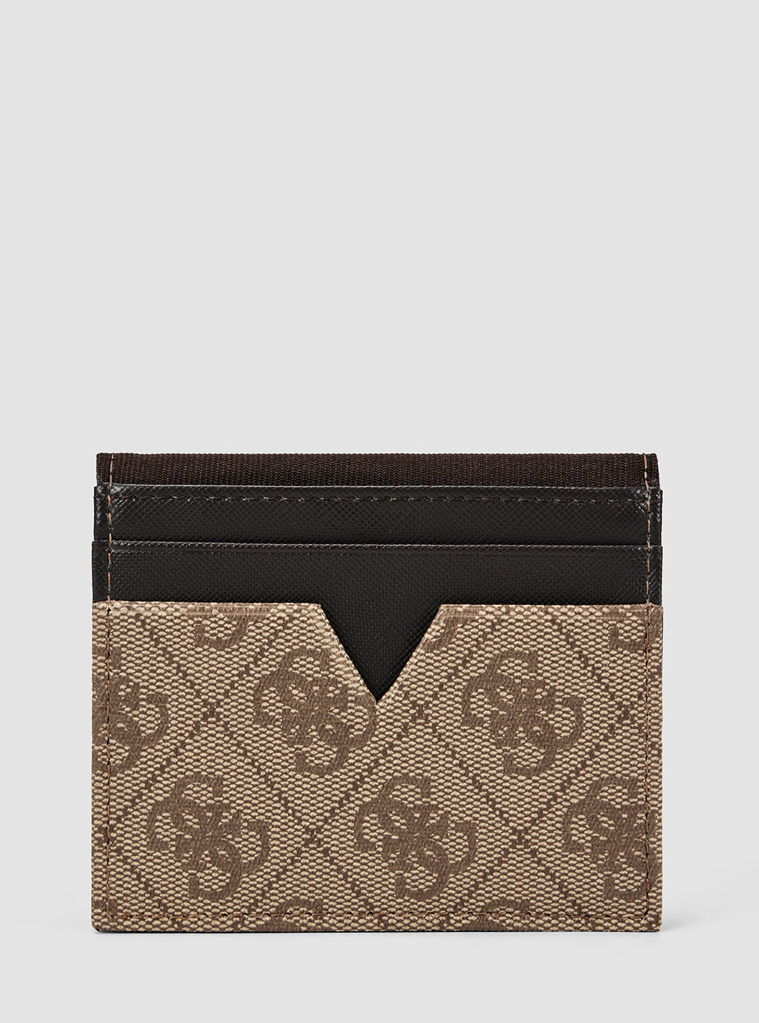 GUESS Accessories Brown Front Pocket Magnetic Reversible Card Case 31GOE20002 Back View