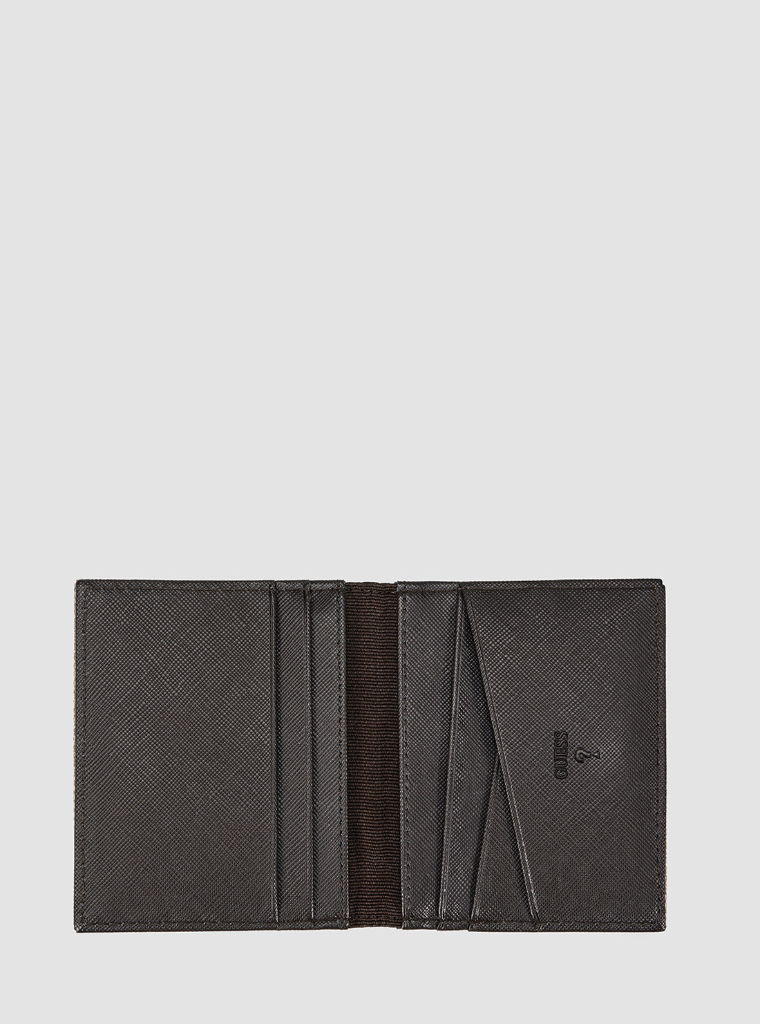 GUESS Accessories Brown Front Pocket Magnetic Reversible Card Case 31GOE20002 Inside View