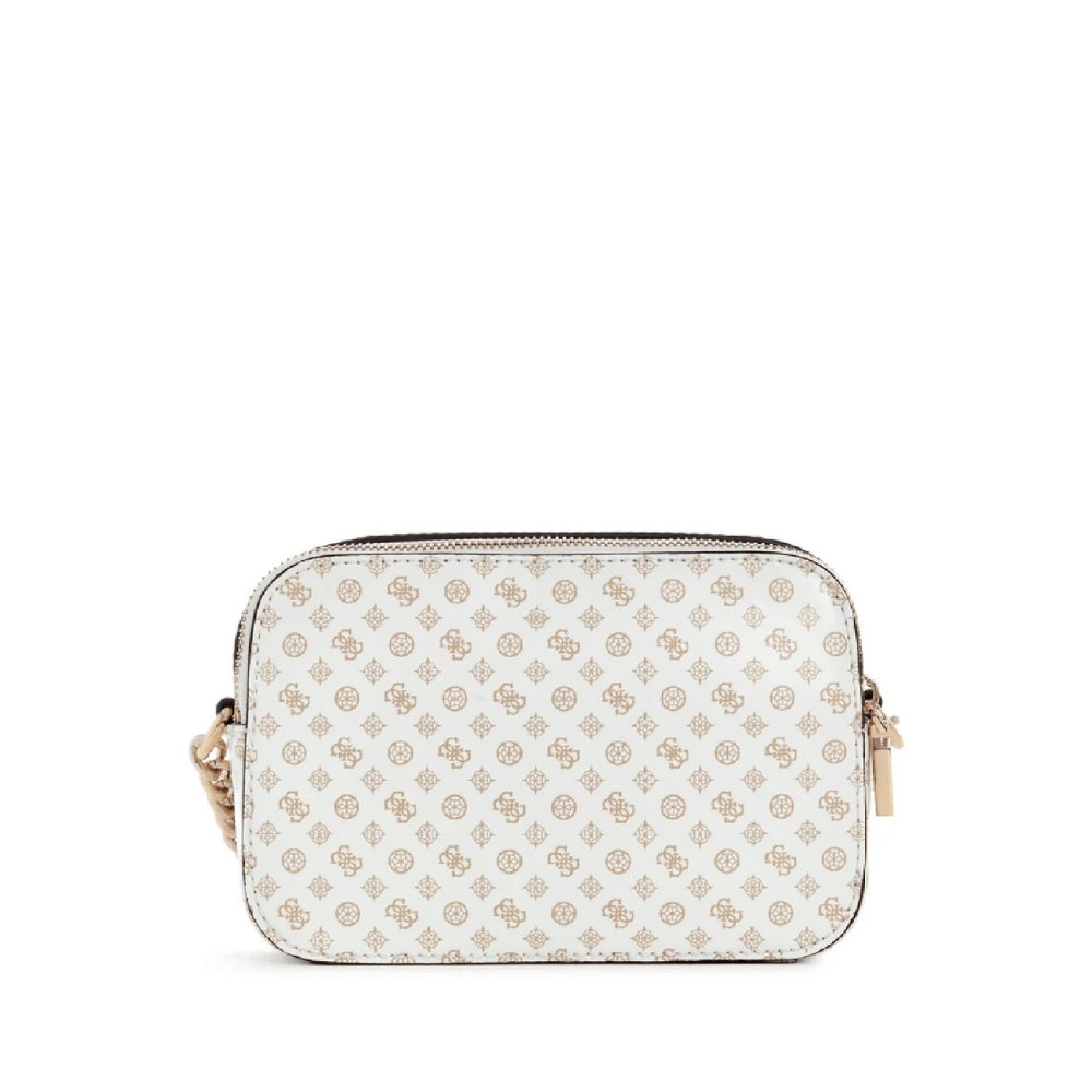 White Arlena Logo Camera Crossbody Bag