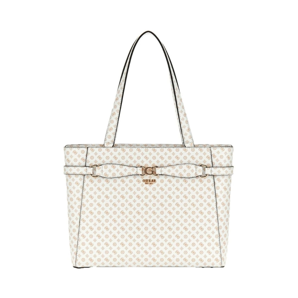 White Arlena Logo Small Noel Tote Bag