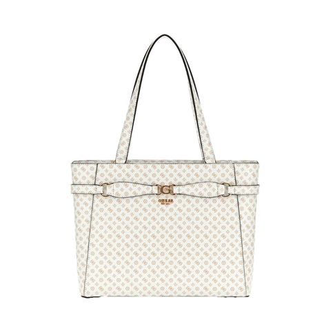 White Arlena Logo Small Noel Tote Bag