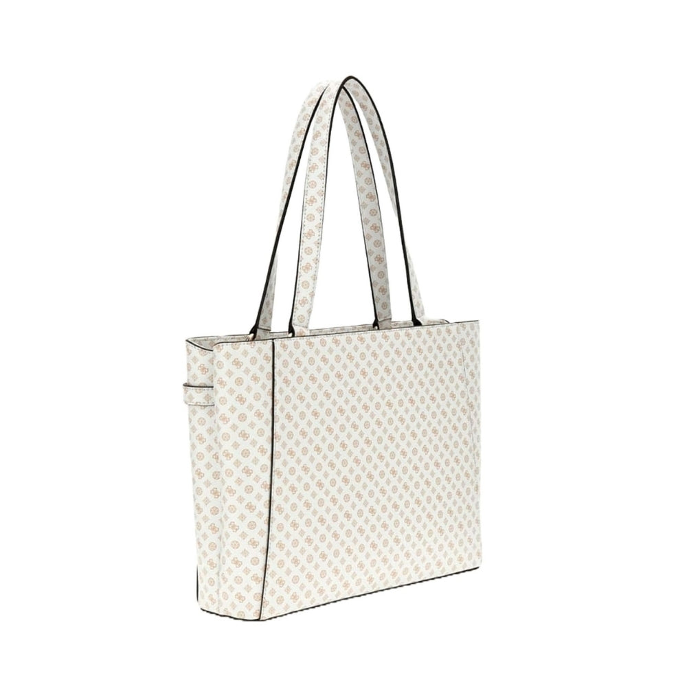 White Arlena Logo Small Noel Tote Bag