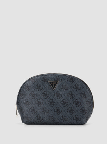 GUESS Accessories Black Logo Zamira Dome Pouch PW7501P5170 Front View