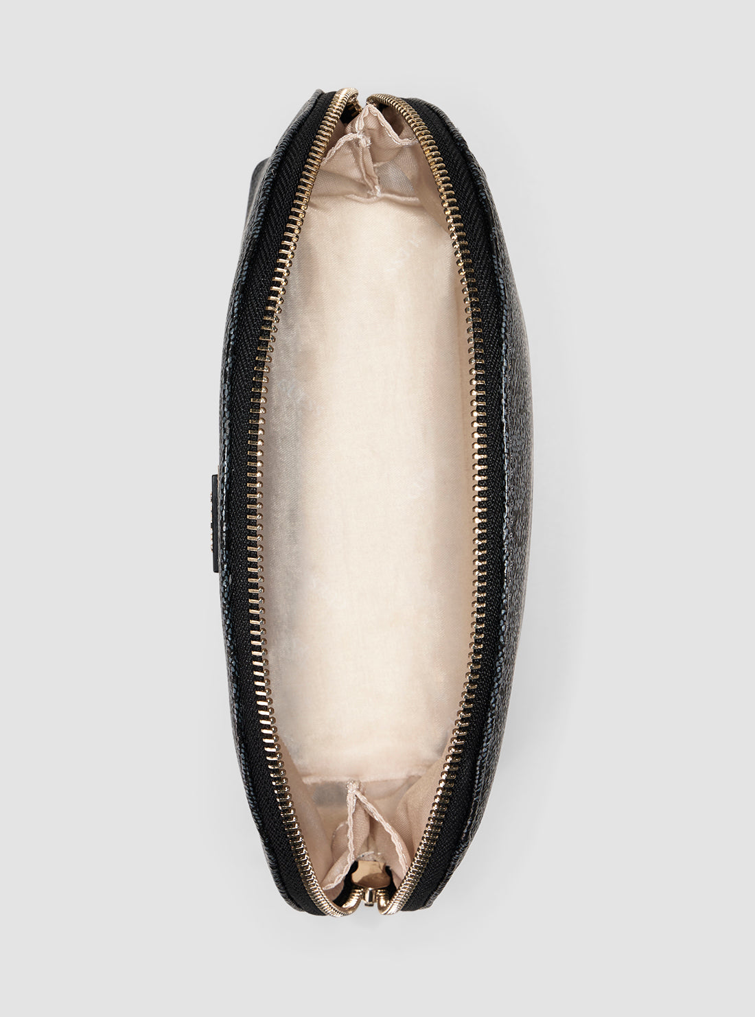 GUESS Accessories Black Logo Zamira Dome Pouch PW7501P5170 Inside View