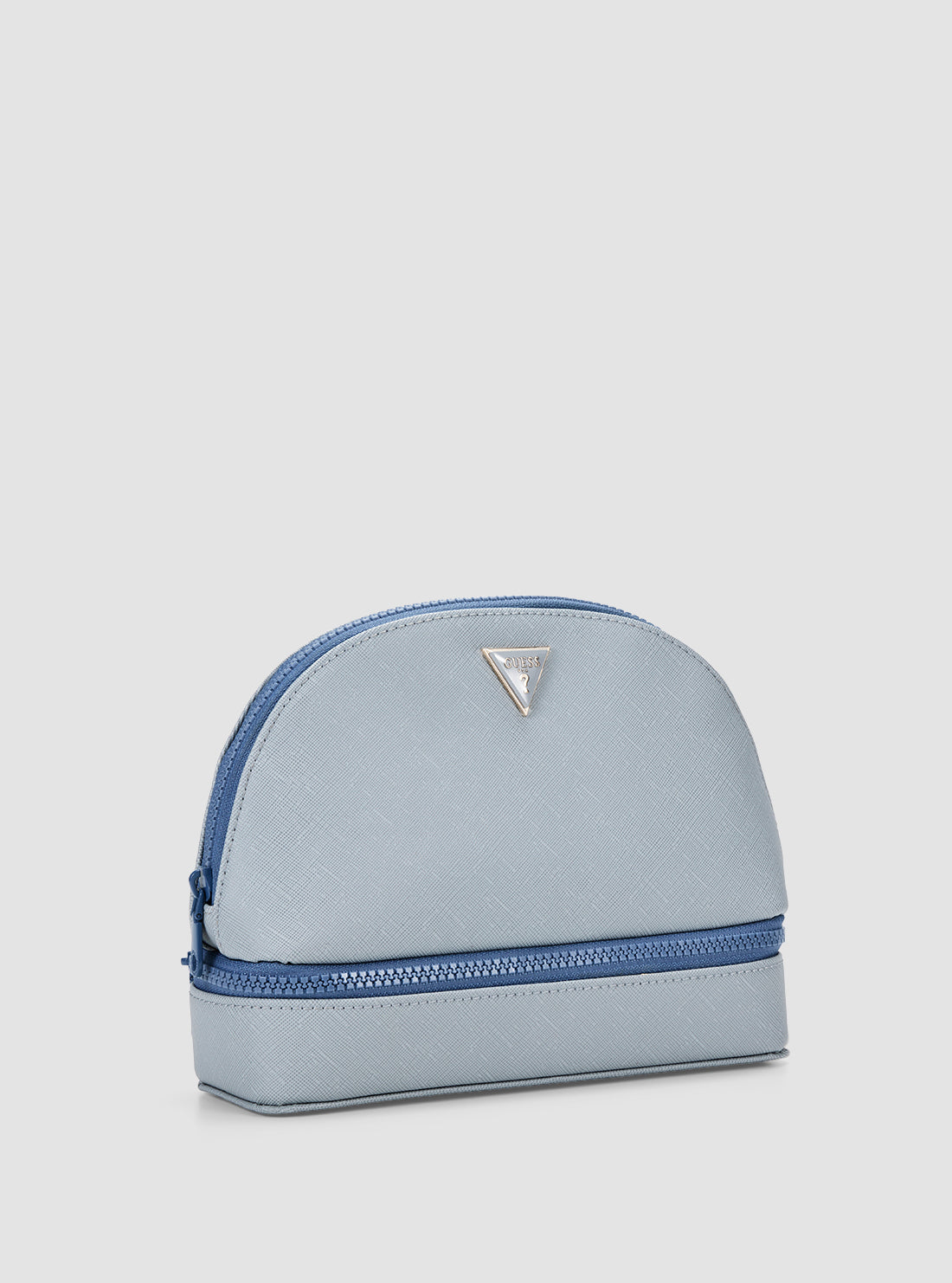 GUESS Accessories Blue Dome Vanity Cosmetic Pouch PW7529P5270 Front Side View