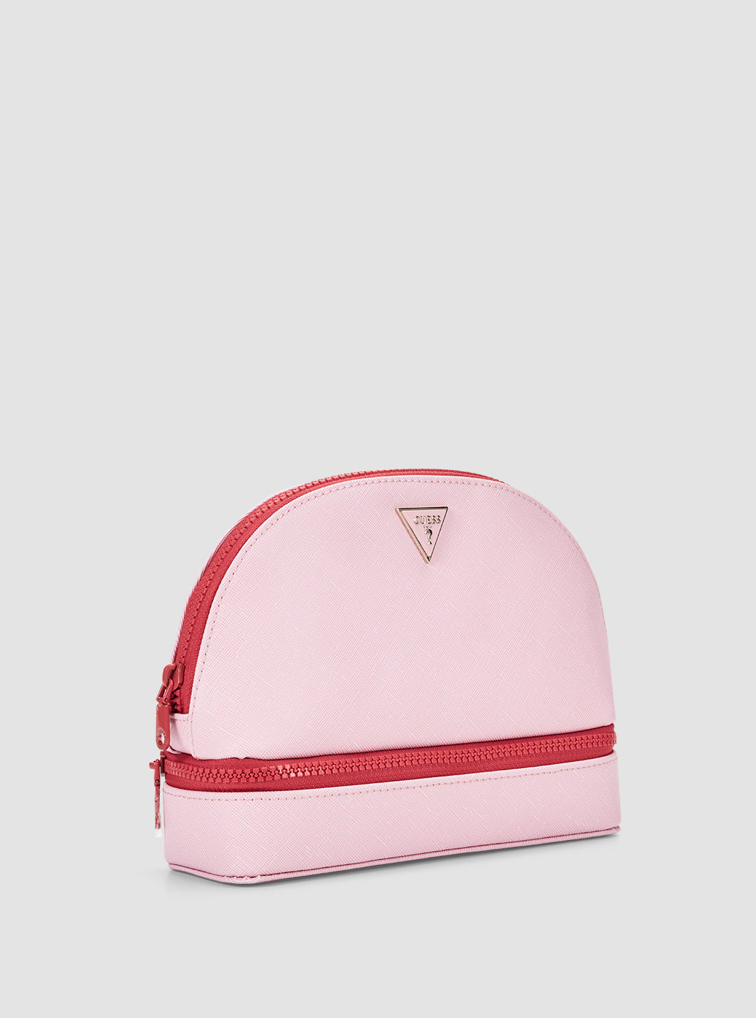 GUESS Accessories Pink Dome Vanity Cosmetic Pouch PW7529P5270 Front Side View