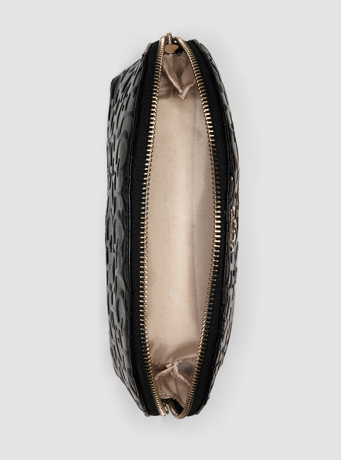 GUESS Accessories Black Logo G Television Dome Pouch PW7531P5270 Inside View