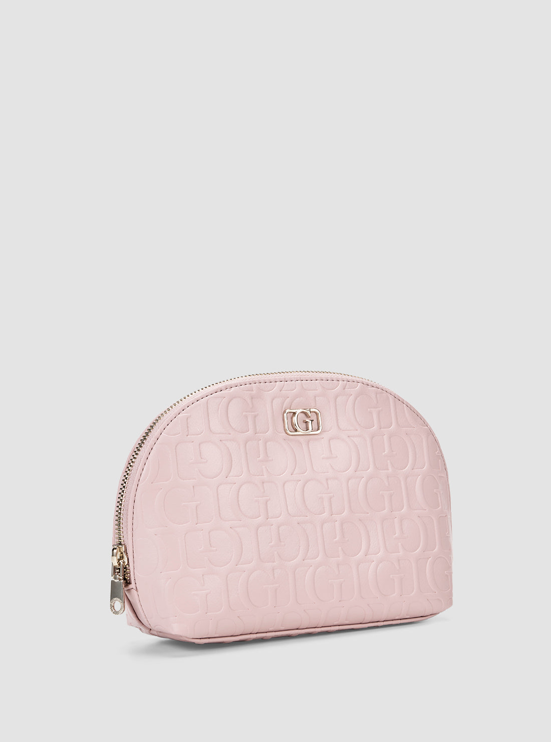 GUESS Accessories Purple G Logo Television Dome Cosmetic Pouch PW7531P5270 Front Side View