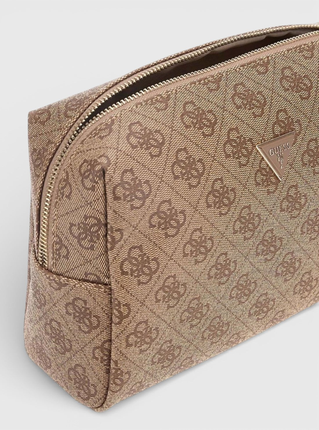 GUESS Accessories Brown Logo Zamira Top Zip Bag PW7533P5315 Detail View
