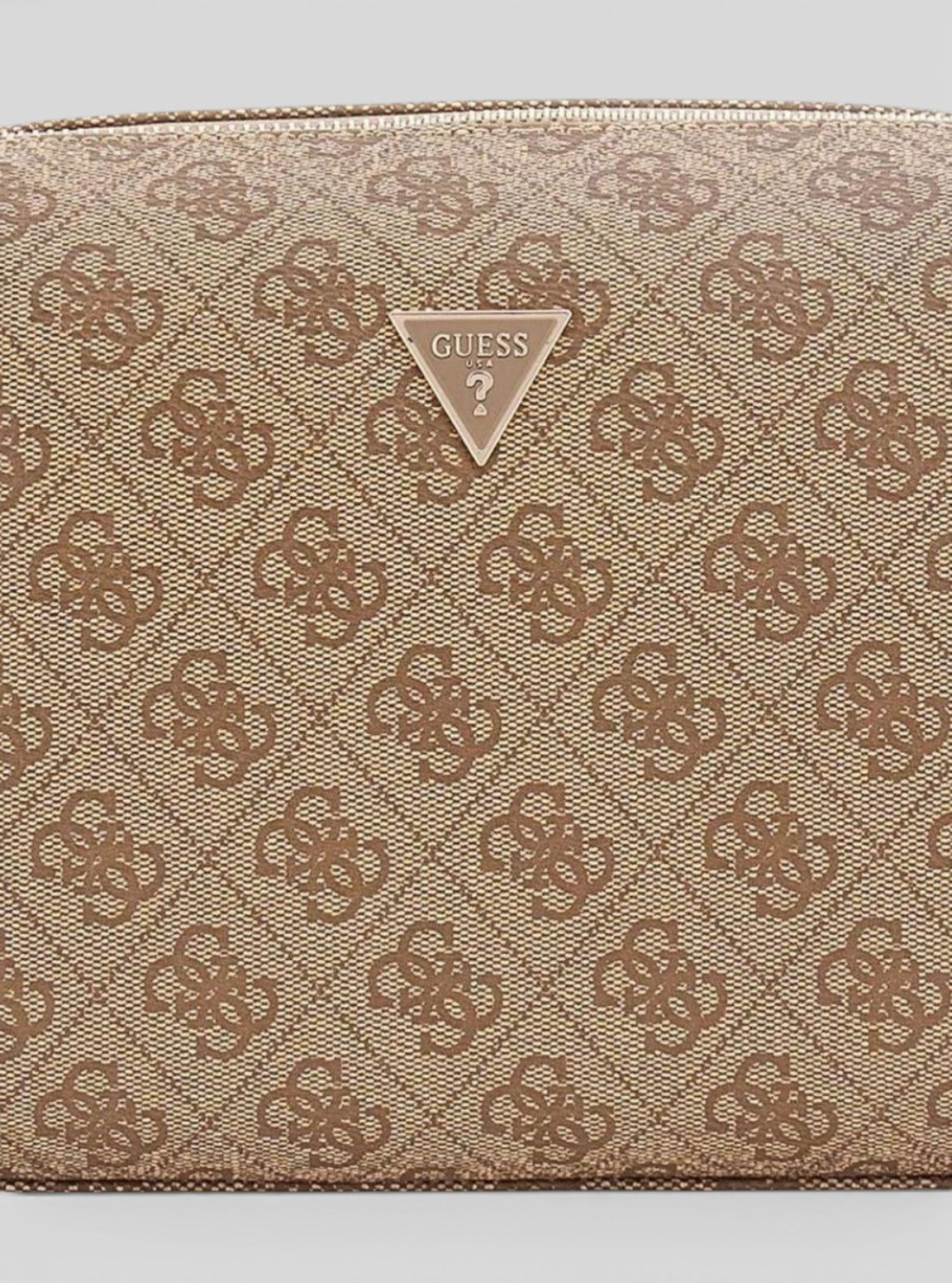 GUESS Accessories Brown Logo Zamira Top Zip Bag PW7533P5315 Detail View_2