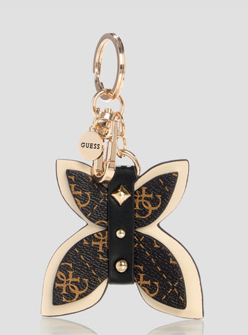GUESS Accessories Brown Logo Butterfly Animal Charm Q9893103 Front View