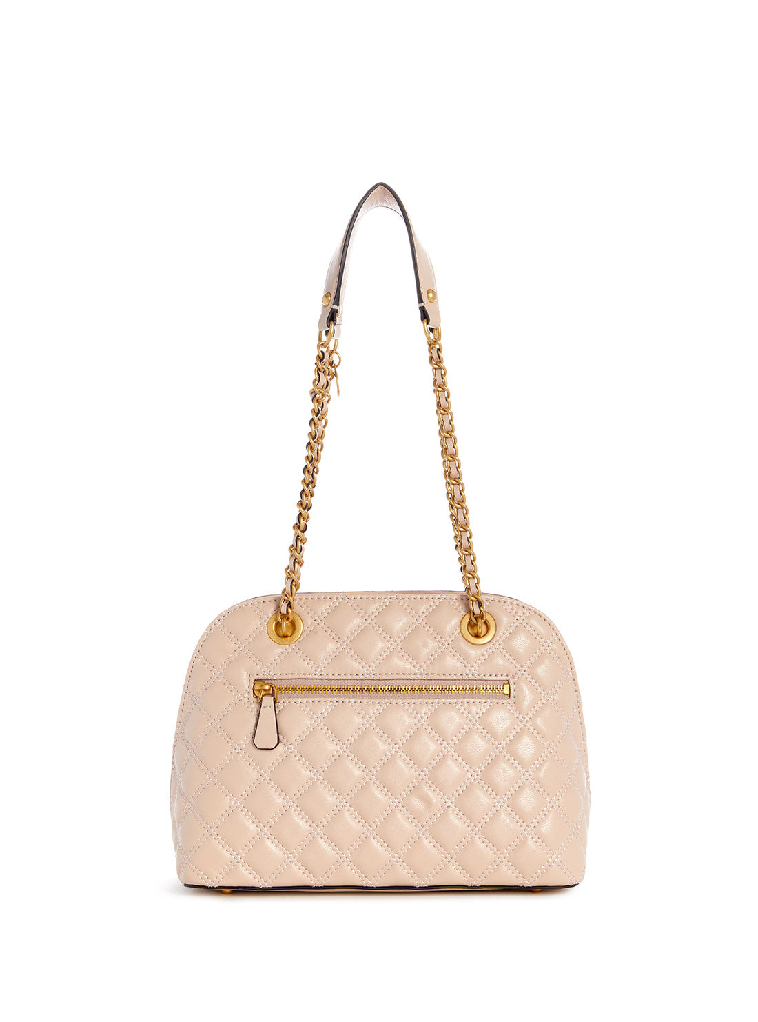 GUESS Light Beige Giully Dome Satchel Bag back view