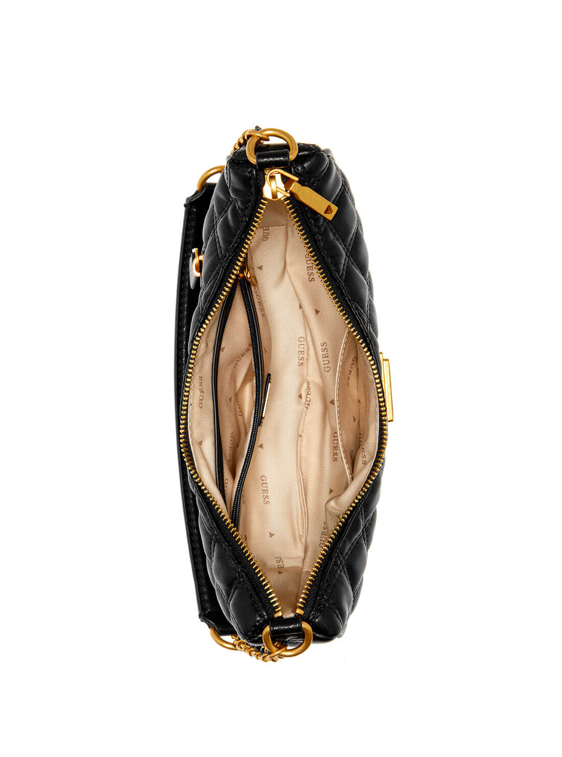 Women's Black Giully Shoulder Bag top view