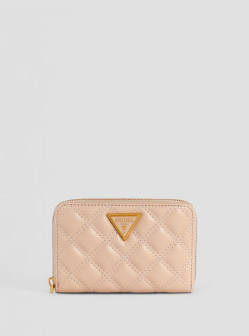 GUESS Womens Light Beige Giully Medium Wallet QA874840 Front View