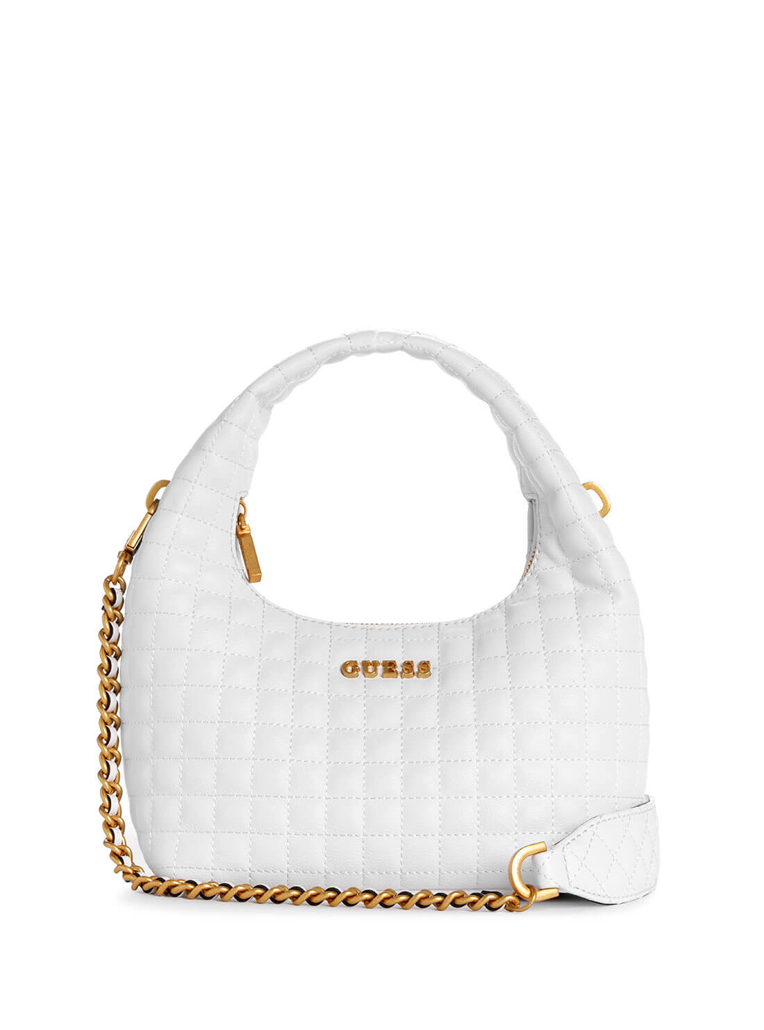 Guess white quilted outlet handbag