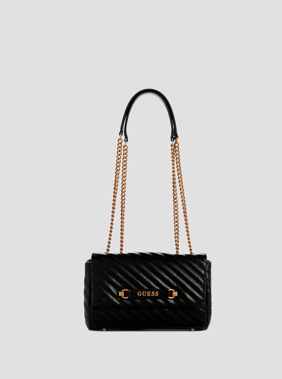 GUESS Black Sela Crossbody Bag front view