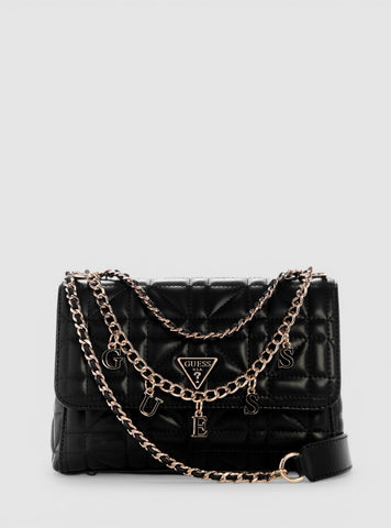 Black Edita Convertible Crossbody Flap Bag