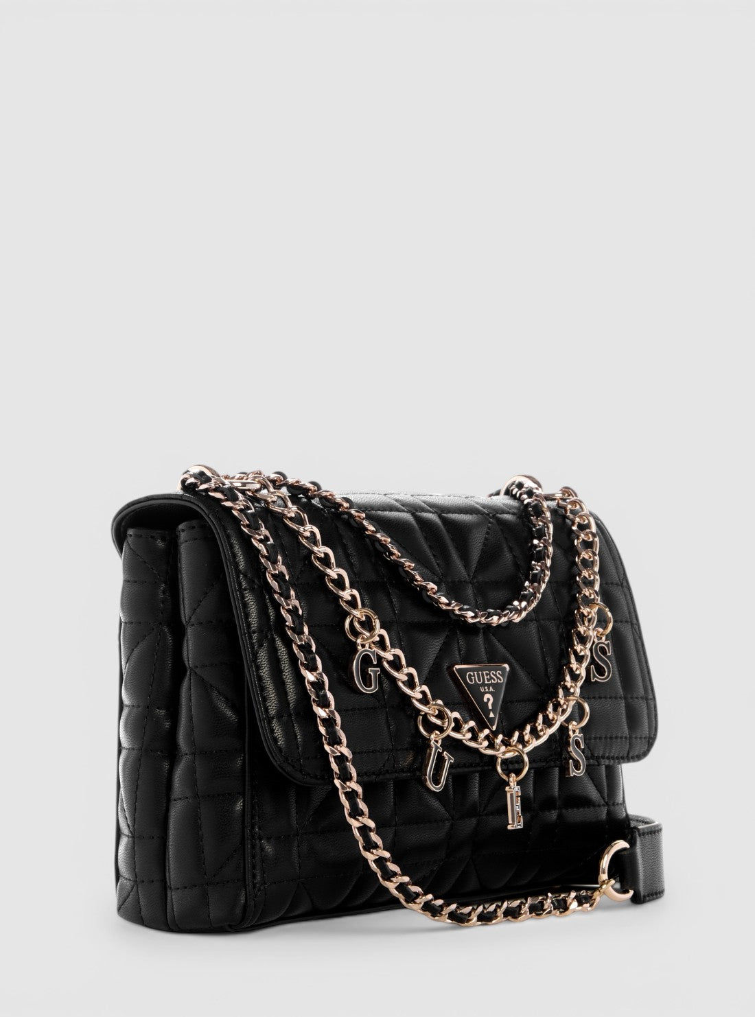 Black Edita Convertible Crossbody Flap Bag