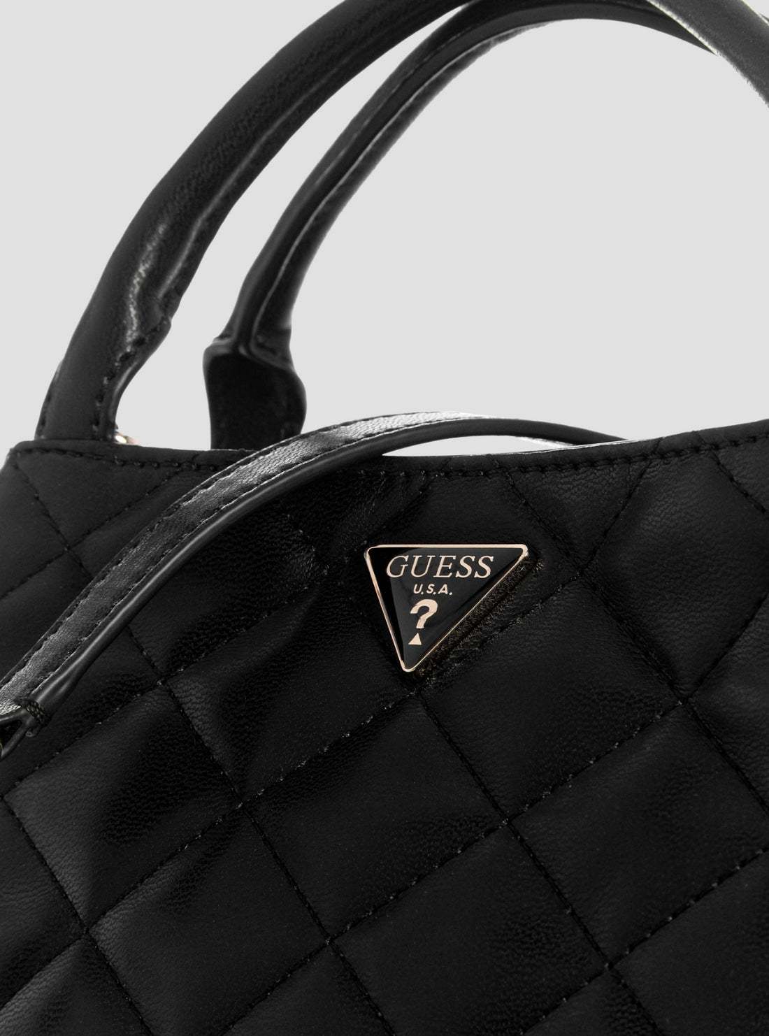 GUESS Womens Black Juliet Mini Satchel Bag QG245671 Detail View