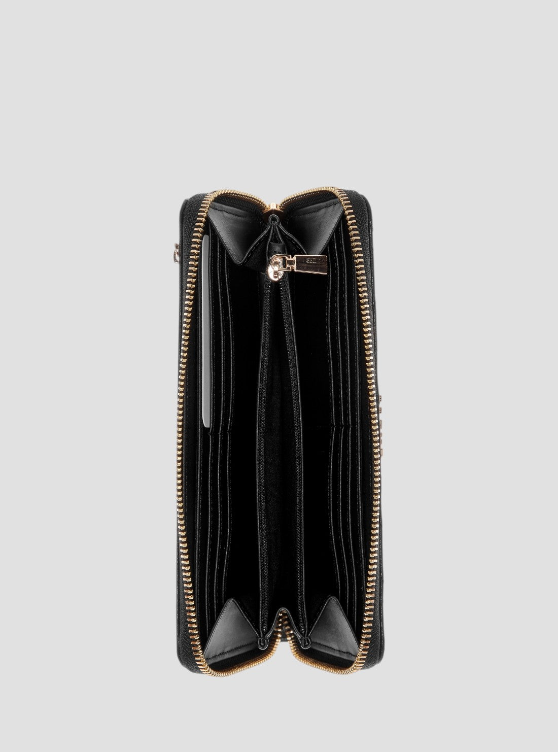 GUESS Womens Black Nadira Large Zip Around Wallet QG8424146 Inside View