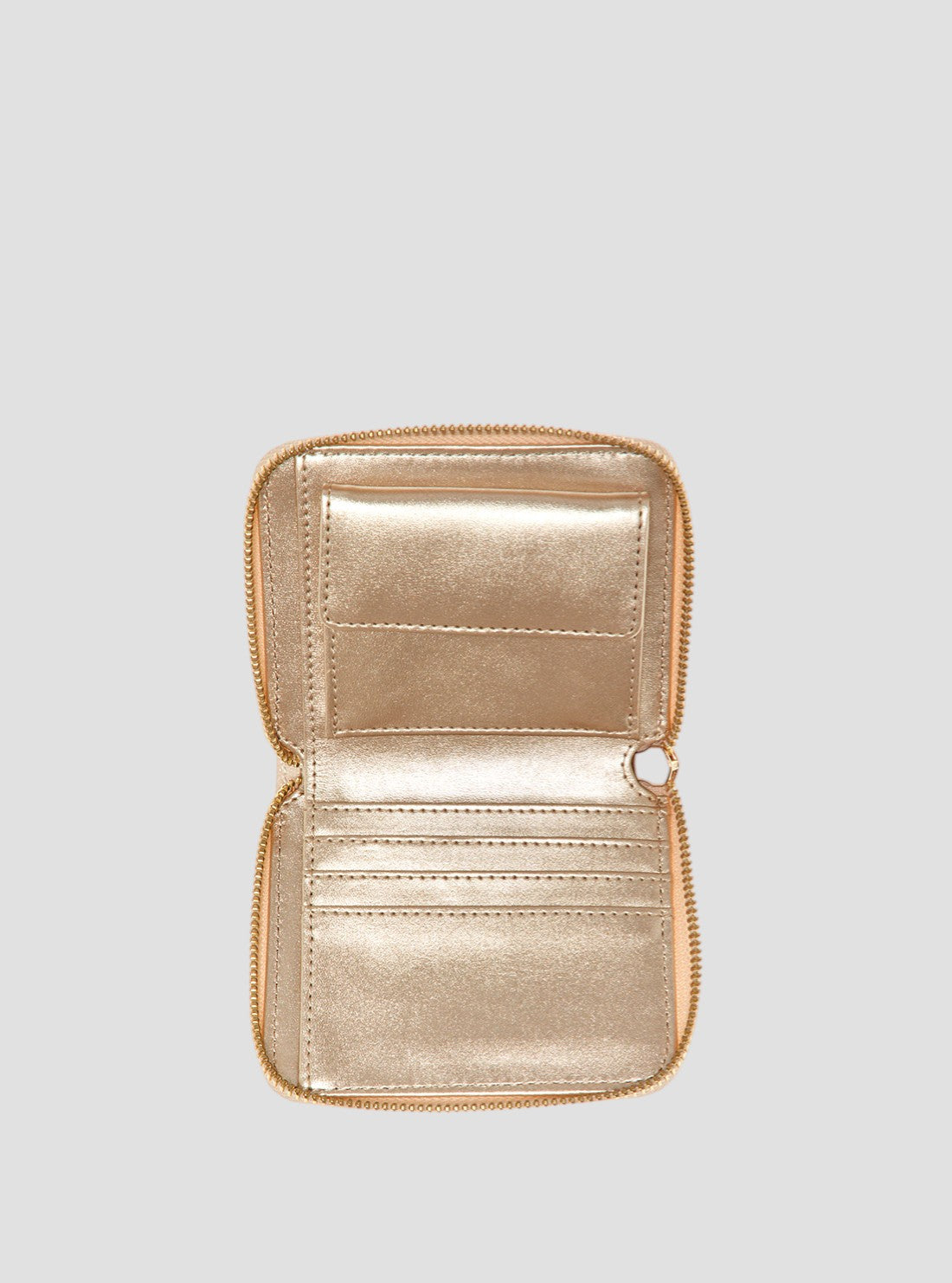 GUESS Womens Beige Assia Small Zip Around Wallet QG849937 Inside VIew