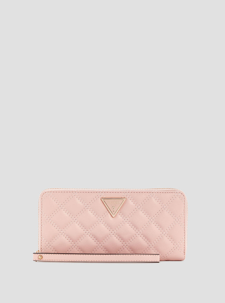 Pink Giully Large Zip Around Wallet